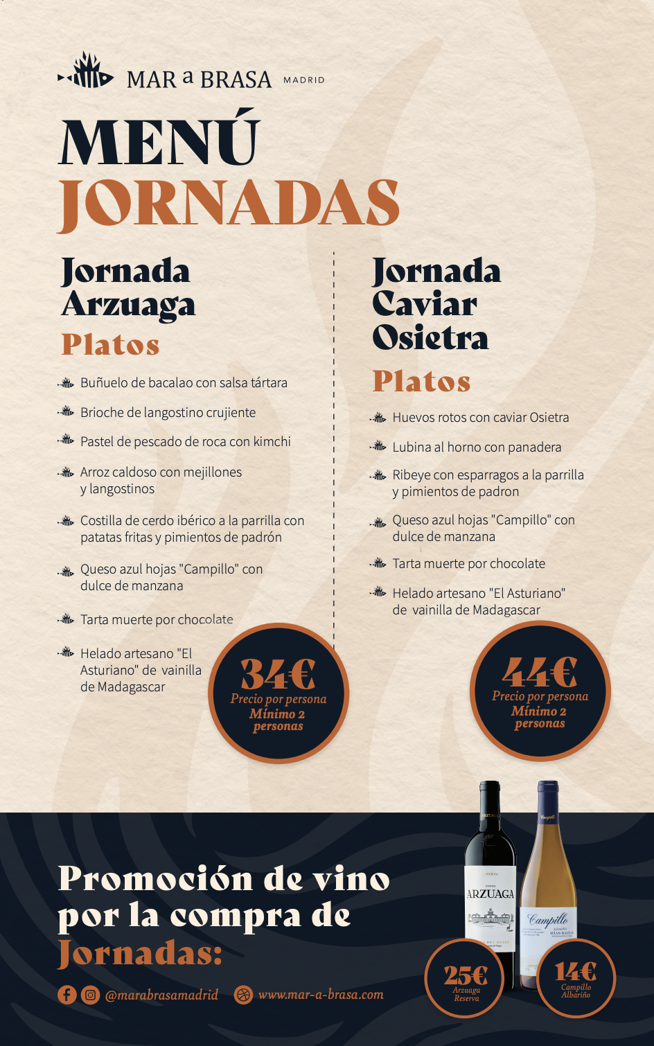 Jornada Arzuaga & Caviar Osietra — Mar a Brasa