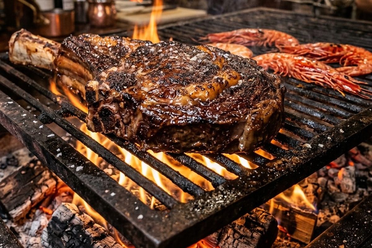 Carne y marisco a la brasa en Mar a Brasa