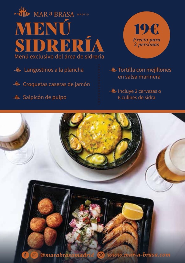Menú Sidrería / Chigre — Mar a Brasa